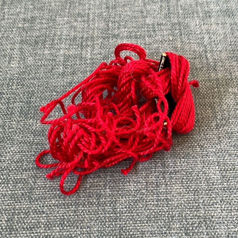 Red Needlepoint Thread Yarn